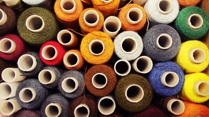 A set of thread for sewing clothes.
