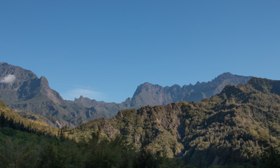 Paysage, Ile de la R&eacute;union, Cilaos et ses montagnes, &agrave; travers diff&eacute;rents point de vue