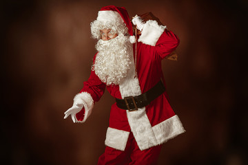 Portrait of Man in Santa Claus Costume