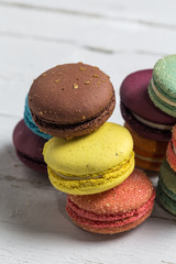 Appetizing colorful macaroons