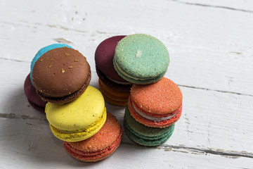 Appetizing colorful macaroons