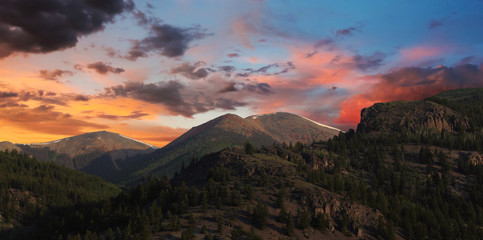 A View from the Alpine Loop at Sunset in the San Juan Mountains