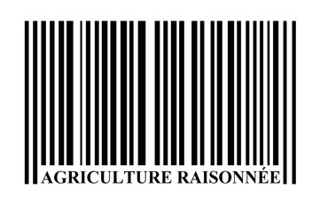 Code barres agriculture raisonnée - obrazy, fototapety, plakaty