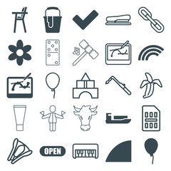 Fototapeta premium Set of 25 color filled and outline icons