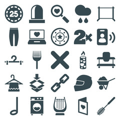 Fototapeta premium Set of 25 single filled icons