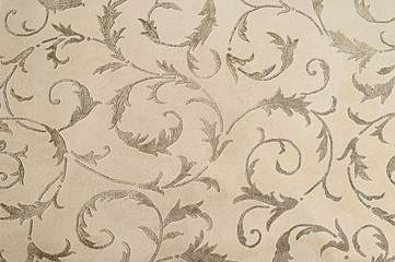Beige botanical carpet pattern texture background