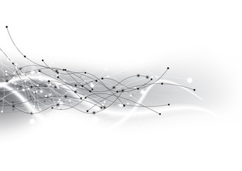 vector white background abstract technology communication data Science