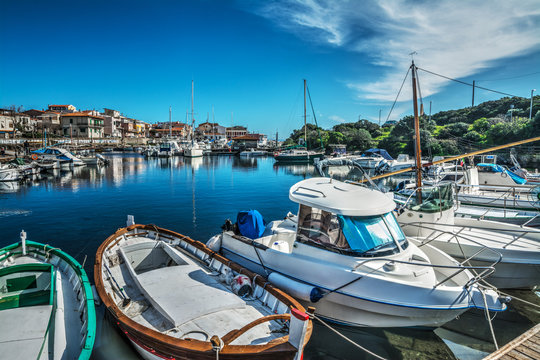 Boats in Stintino harbor