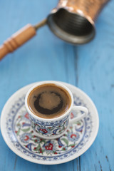 turkish coffee served in traditional cup
