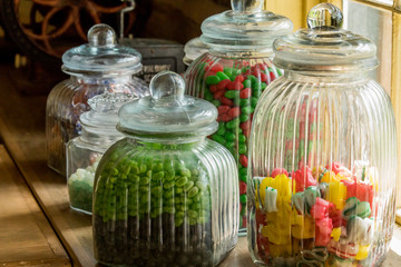 Vintage candie store jars