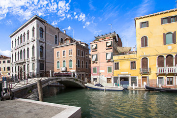 Naklejka premium Small venetian canal, Venice, Italy