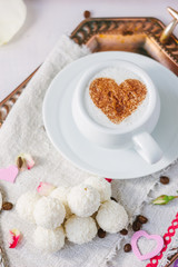 Hotel Valentine's day celebration - breakfast for pair in bad.
