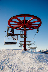 chairlift detail and operating mechanism