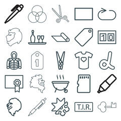 Set of 25 template outline icons