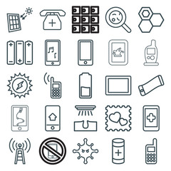 Set of 25 cell outline icons