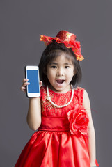 asina girl show mobile with red costume