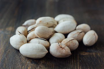 Pecan nuts on table