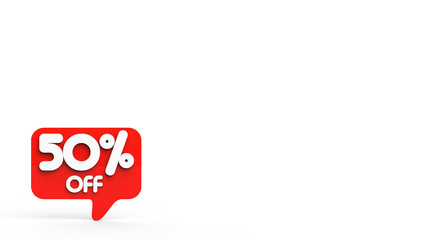 Promotion 50 % petit signet rouge coté bas gauche pour intégration