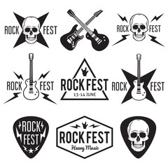 Rock fest badge/Label set