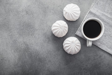 black coffee and marshmallow