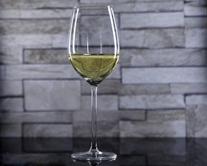 glass of white wine elegant