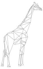 Obraz premium styl geometryczny żyrafa