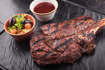 hot juicy beef steak