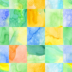 abstract geometric seamless watercolor background