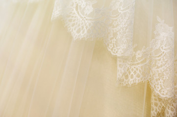 textile wedding background with lace