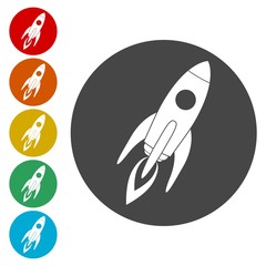 Start Up Symbol Space Rocket Ship Sky, Space Shuttle Rocket Icon 