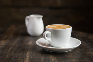 cup of coffee on table