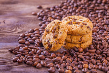 coffee with cookies and chocolate