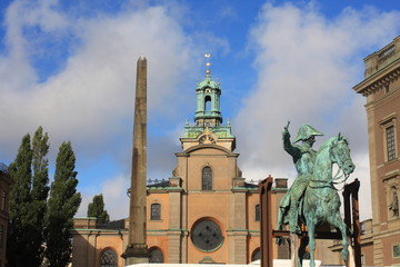 Statue of Charles XIV John former king of Sweden in Stockholm, Sweden