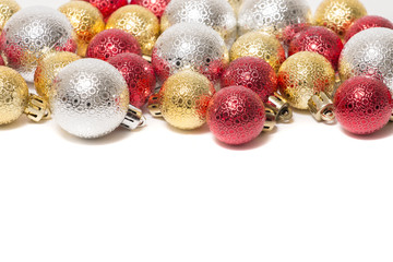 Group of colorful christmas balls