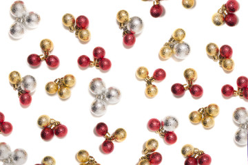 Group of colorful christmas balls