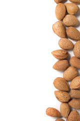 sweet almond on white background