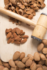 sweet almonds with hammer