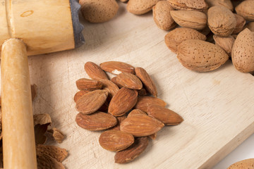 sweet almonds with hammer