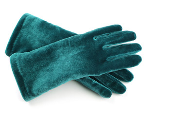 green velvet gloves