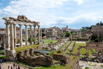 Roman forums. View from the Capitol Hill. Rome. Italy