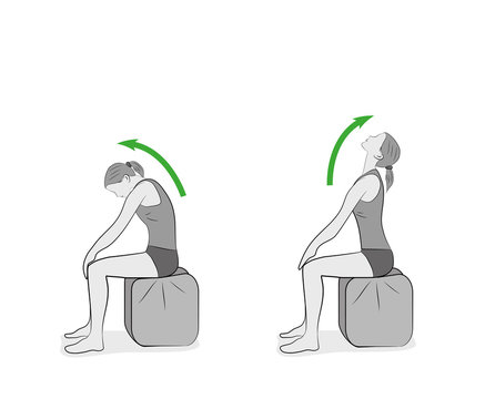 exercises for the neck and head. vector illustration
