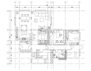 Standard furniture symbols used in architecture
