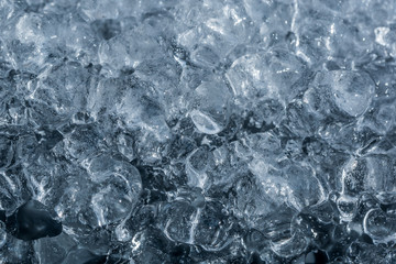 background from ice in frozen drops of water