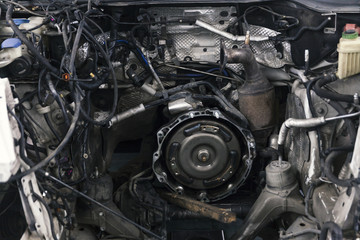 Fototapeta na wymiar car repairs in service