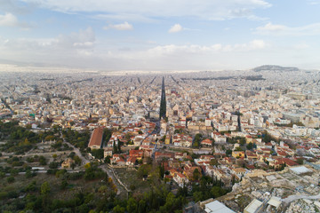 Fototapeta premium Ancient Agora of Athens and modern city