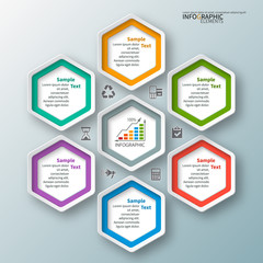 Abstract 3D Paper Infographics
