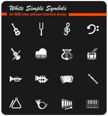 Fototapeta premium classic instruments icon set