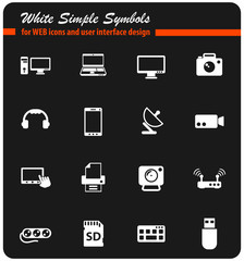 devices icon set