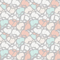 Abstract seamless pattern with floral silhouettes