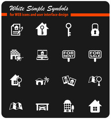 real estate icon set